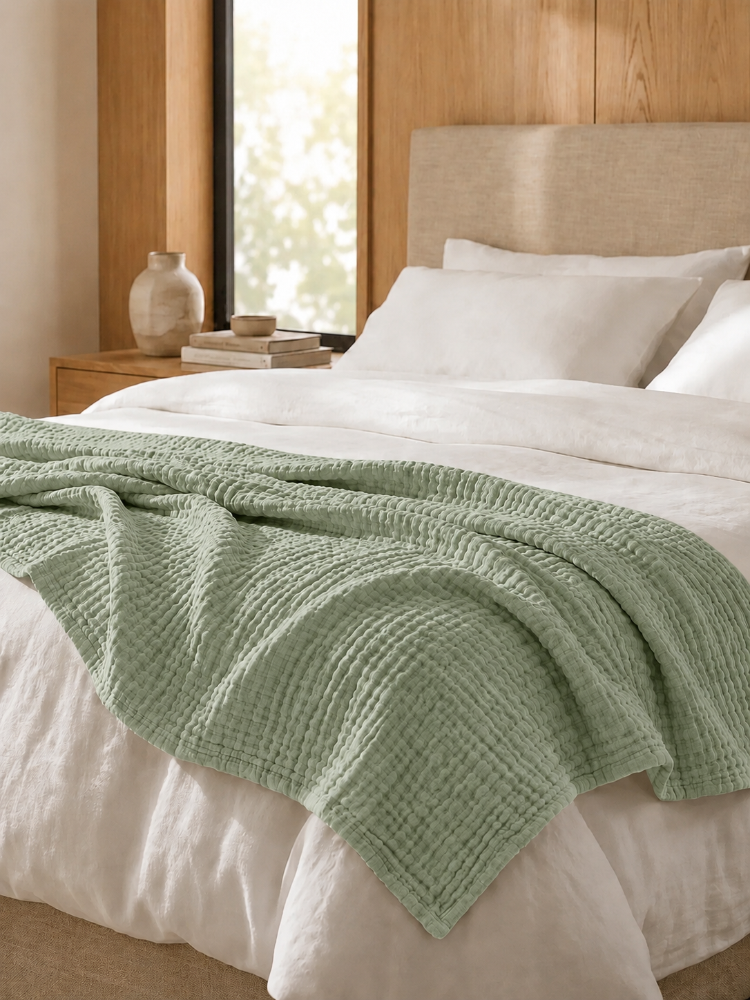 Sage Grün Somnira Airwave Musselindecke Somnira Airwave Musselindecke