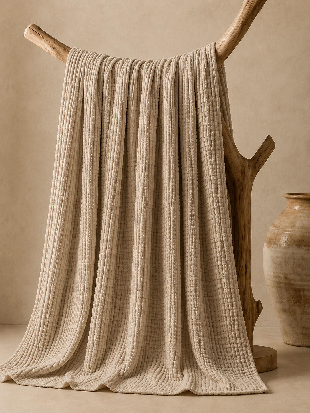 Beige Somnira Airwave Musselindecke