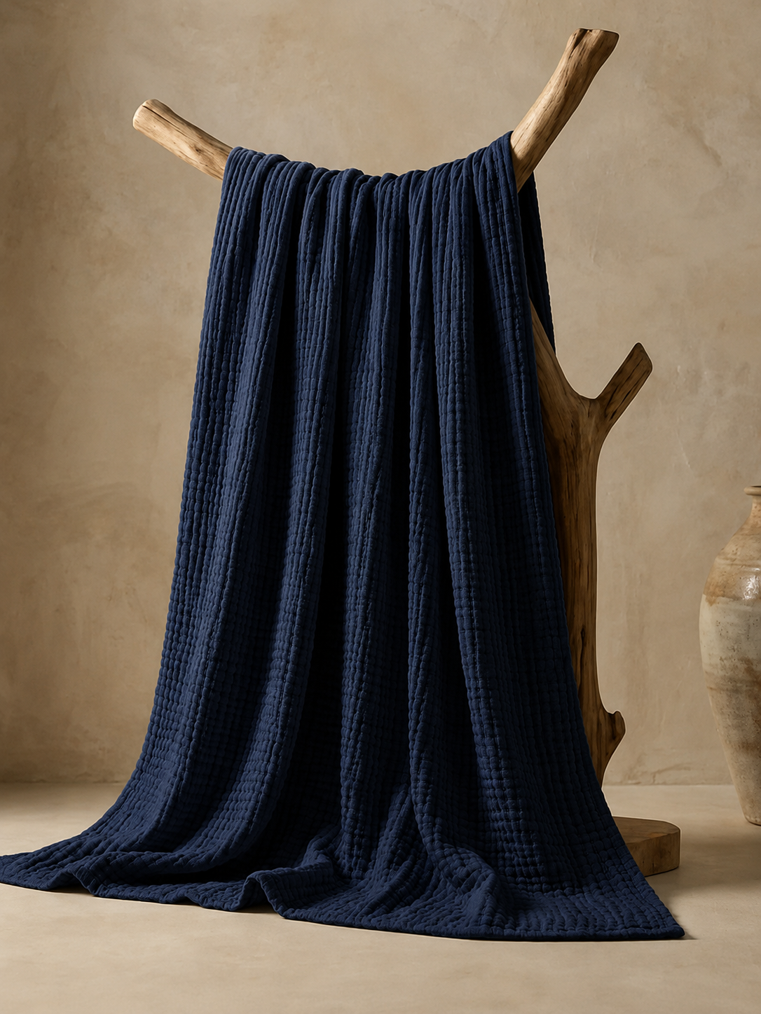 Navy Blau Somnira Airwave Musselindecke